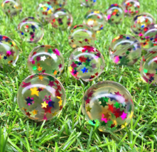 20pcs Children Toys 30MM Bouncing Star Color Bouncy Ball Child Rubber Ball - £15.34 GBP