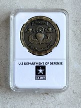 82 Nd Us Army Paratrooper Airborne School Fort Benning Ga Coin - £20.24 GBP