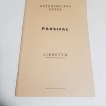Parsifal by Richard Wagner Metropolitan Opera Libretto Schirmer - £10.20 GBP