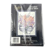 Golden Bee Counted Cross Stitch Kit Iris and Tulips 60359 5x7 in - £11.37 GBP
