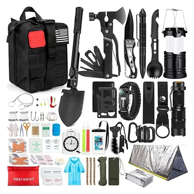 Outdoor Survival Kit First Aid Gear Emergency IFAK Military Full Set Self - £100.97 GBP