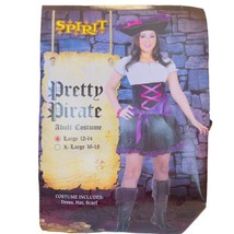 Costume Spirit Pretty Pirate Adult Size Large (12-14) Halloween Dress Ha... - £17.51 GBP