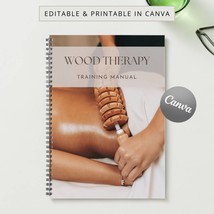 Wood Therapy Printable Manual Template Training Manual Canva Editable Course Ebo - £20.45 GBP