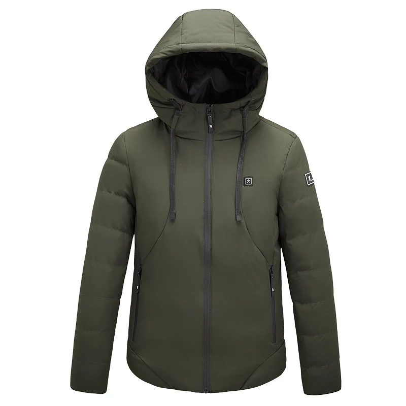 2020 New Men Infrared Heating Hooded Jacket Winter Outdoor USB Unisex Winter Hi  - £165.11 GBP