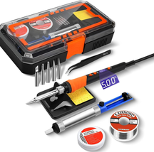 Premium 68W Soldering Iron Kit LCD 12-in-1 Adjustable Temp 200-500°C Too... - $50.48