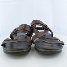 Franco Sarto Women Strappy Shoes Quello Brown Leather Buckle Size 6 Medium - £15.75 GBP