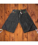 Vtg NWT Sz 36 Koman Denim Black Jeans Shorts Embellished Pockets Y2K Hip... - $788.23 MXN