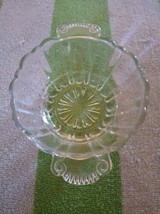 Vintage Anchor Hocking Old Cafe Clear Glass CANDY DISH Bowl w/ RUBY RED Lid - £13.57 GBP