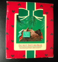 Hallmark Keepsake Christmas Ornament 1985 Do Not Disturb Bear in a Log Boxed - £6.30 GBP