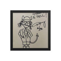 ACDC Angus Young hand drawn and signed sketch Reprint - £68.11 GBP