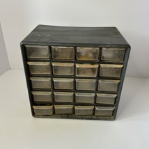 Vintage 20 Drawer Plastic Small Parts Storage Organizer Cabinet Bin Garage - £18.86 GBP