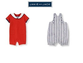 Janie and Jack boys &quot;Little Sailor&quot; One- Piece, Overalls 0 3 6 NWT  - £24.76 GBP+