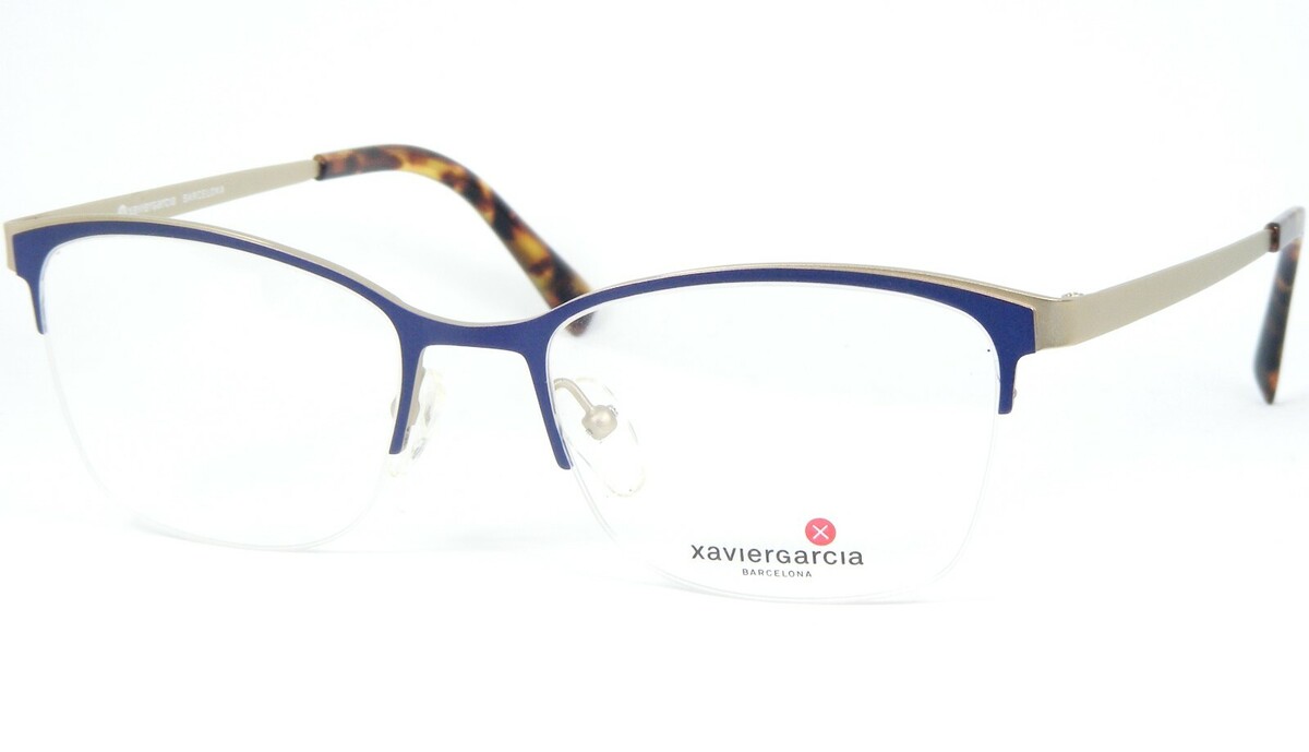 Xavier Garcia Barcelona ISABEL 01 Blu/Chiaro Oro Montatura Occhiali 52-1... - $155.42