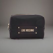 LOVE MOSCHINO Nylon Timeless Pouch With Gold Tone Hardware   - $110.00