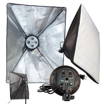 2PCS Photo Studio 50 x 70cm US E27 4in1 head Socket Lighting Lamp Softbo... - £59.98 GBP