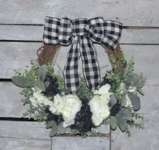 Charming Country Farmhouse Rustic Wreath 15 inch - £55.81 GBP