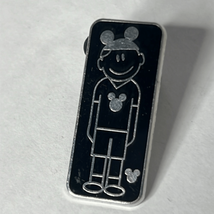 DISNEY -- MALE -- BLACK &amp; SILVER -- HIDDEN MICKEY PIN - - £8.48 GBP