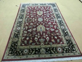 4&#39; X 6&#39; Handmade Finely Knotted Indian Agra Pattern Wool Rug Nice - £400.21 GBP