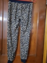 Joe Boxer Girls Leopard Lounge Pants Elastic Waist/Ankles Loose Swetts PJs Small - £3.59 GBP