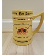 Westfield New Jersey Fire Dept. 100th Anniv 1975 Beer Stein Mug - $285.40 MXN