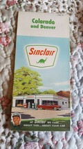 Vintage Sinclair 1963 State Map Of Colorado  and Denver - $4.94
