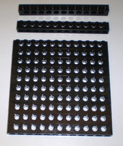 12 Used Lego 1 x 12 Black Technic Bricks 3895 - £7.95 GBP