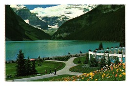 Vintage Postcard Canadian Rockies Lake Louise Victoria Glacier Chateau Pool - £6.40 GBP