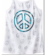 SO Girls 7-16 Sequin Peace Sign Halter Knit Top New White Built in Shelf... - £9.47 GBP