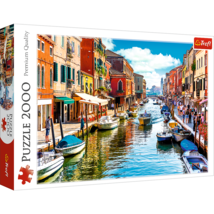 2000 Piece Jigsaw Puzzles, Murano Island, Venice Italy Puzzle, Colorful ... - $27.99