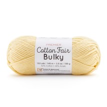 Premier Yarns Cotton Fair Bulky Yarn Solid Daffodil - £21.13 GBP