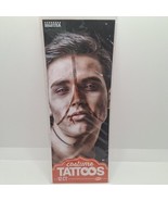 Halloween Face/Body Tattoo Kit (Zipper, Stitches, Gore, Blood Drippings,... - $201.20 MXN