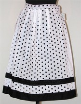 Bob Mackie Studio Skirt Size 8 Black White Eyelet Hole Dots Pleated NEW - £34.66 GBP