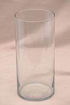 Clear Glass Cylinder Pillar Candle Holder Unknown Maker - £13.48 GBP