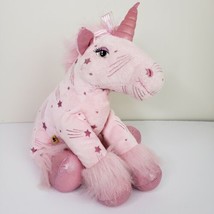 BABW Pink Unicorn Plush Shooting Stars Sparkle Stuffed Animal Horse Soft... - £14.55 GBP