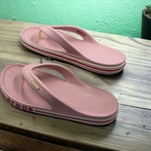 CROCS Bayaband Flip Flop Sandals pink lemonade Size 8 - £25.28 GBP