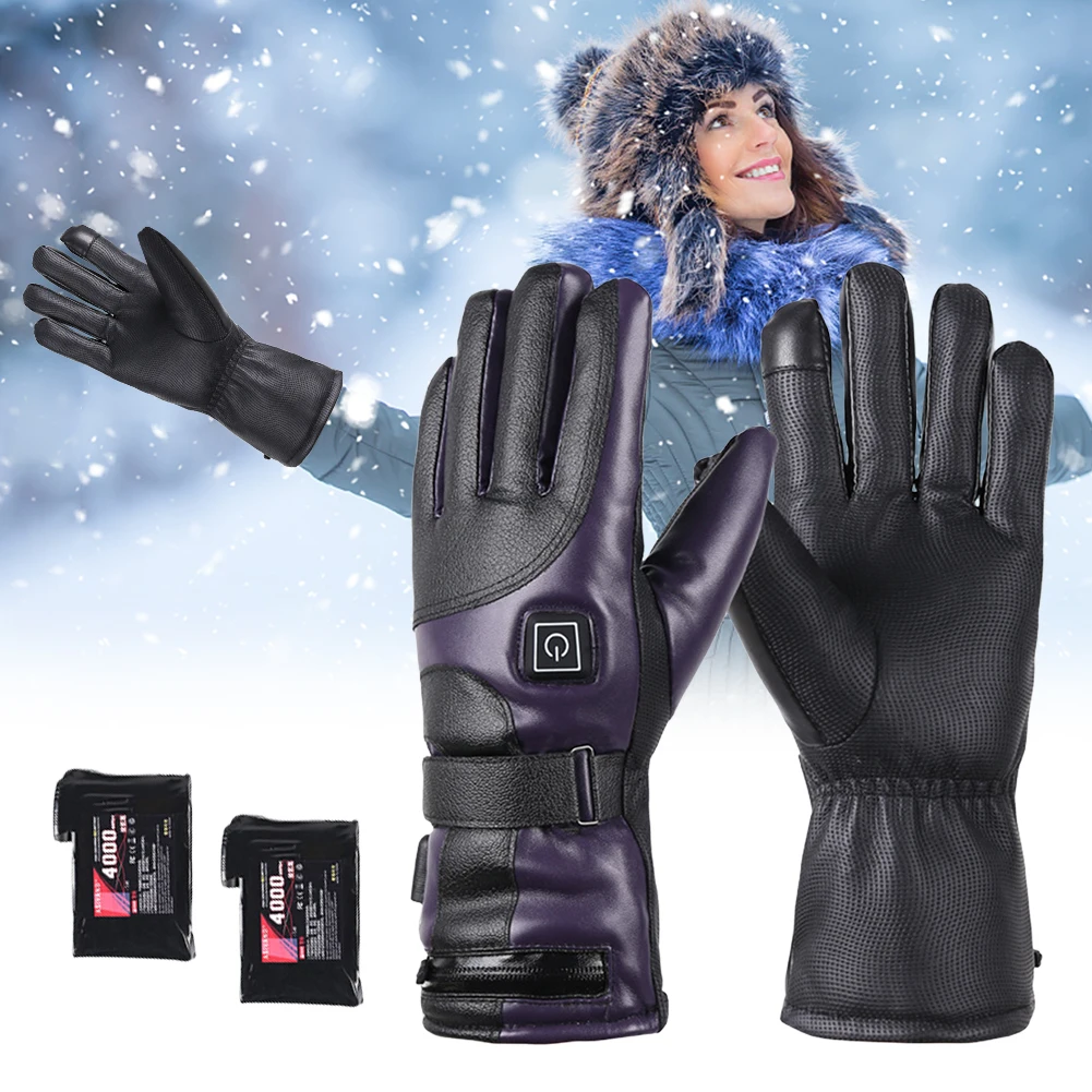 Heating Thermal Gloves Waterproof Riding Heating Gloves 3 Gear Winter Cycling - £47.61 GBP+