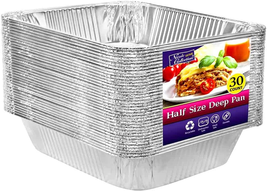 Aluminum Pans Half Size, 9X13, Extra Heavy Duty Disposable Foil Pans for... - €37,07 EUR