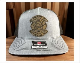 Firefighter Hose Axe Custom Leather Badge Richardson 112 Hat - $26.72