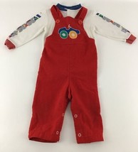 Vintage 80s Osh Kosh B&#39;Gosh 18mo Overalls Circus Elephants Shirt Health-... - $66.12 CAD