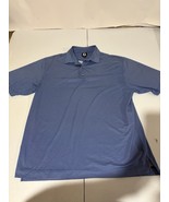 Footjoy Geometric Print Golf Polo Men’s Size XL Blue White Polyester  - $20.64 CAD