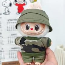 Tactical Style Labubu Costume, Camouflage Labubu Outfit with Green Hat, ... - $17.49