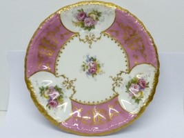 Antique French Limoges 1891-1914 Porcelain Plate w/Gold Marked Lanternier D 21cm - £88.46 GBP