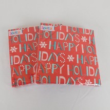 Spritz 2 Pkgs 20 Pc Each Happy Holiday Red Paper Lunch Napkins 2 Ply Chr... - $9.75