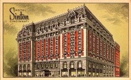 Hotel Sinton ~ Cincinnati Oh Ohio ~ 700 Rooms, 700 Baths-VINTAGE Postcard BK45 - £3.16 GBP