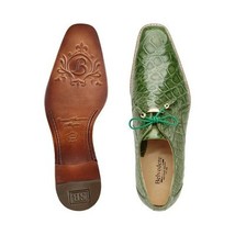 Belvedere Men's Shoes Lago Genuine Alligator Plain Toe Tassel Pistachio 14010 image 3