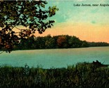 Scena Panorama Lago James Angola Indiana IN 1912 DB Cartolina B9 - $5.08