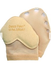 Girls Womens Half Lyrical Rhythmic Dance Shoes Foot Thongs Paws Nude Fle... - £11.85 GBP