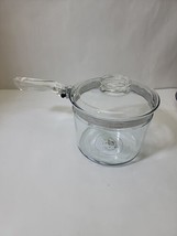 Vintage Pyrex Flameware Clear Glass Pot With Lid 1.5 QT 6283 - $38.00