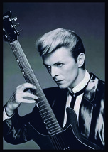 DAVID BOWIE B&amp;W Photo 1 FLAG CLOTH POSTER BANNER CD GLAM ROCK - £15.98 GBP