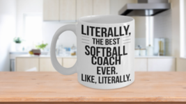 Best Softball Coach Ever Mug Gift School Sport Funny Fathers Day Thank You Coffe - £15.12 GBP